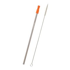 Stainless Steel Straw with Cleaning Brush - 5202_SILORN_Laser