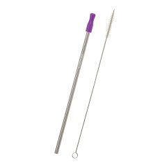 Stainless Steel Straw with Cleaning Brush - 5202_SILPUR_Laser