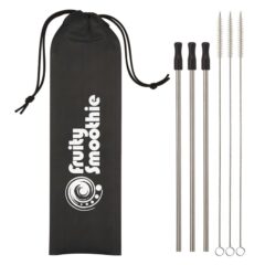 Stainless Steel Straw Kit – 3 Pack - 5211_BLK_Silkscreen
