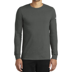 Nike Dri-FIT Cotton/Poly Long Sleeve Tee - 9220-Anthracite-1-NKBQ5230AnthraciteModelFront-1200W