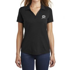 Sport-Tek ® Ladies PosiCharge ® Tri-Blend Wicking Polo - 9512-BlackTriadSo-1-LST405BlackTriadSoModelFront-1200W