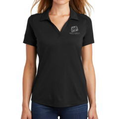 Sport-Tek ® Ladies PosiCharge ® Tri-Blend Wicking Polo - 9512-BlackTriadSo-1-LST405BlackTriadSoModelFront-1200W