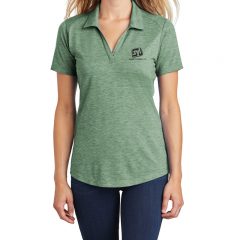 Sport-Tek ® Ladies PosiCharge ® Tri-Blend Wicking Polo - 9512-Forestgrnhth-1-LST405ForestgrnhthModelFront2