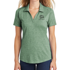 Sport-Tek ® Ladies PosiCharge ® Tri-Blend Wicking Polo - 9512-Forestgrnhth-1-LST405ForestgrnhthModelFront2