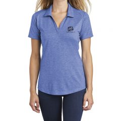 Sport-Tek ® Ladies PosiCharge ® Tri-Blend Wicking Polo - 9512-Trueroyalhth-1-LST405TrueroyalhthModelFront-1200W