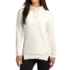 OGIO® Ladies Luuma Pullover Fleece Hoodie - 9514-IvorySnow-1-LOG810IvorySnowModelFront3-1200W