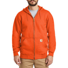 Carhartt® Midweight Hooded Zip-Front Sweatshirt - 9601-BriteOrng-1-CTK122BriteOrngModelFront-1200W