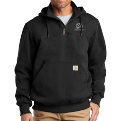 Carhartt ® Rain Defender ® Paxton Heavyweight Hooded Zip Mock Sweatshirt - 9605-Black-1-CT100617BlackModelFront-1200W