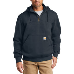 Carhartt® Rain Defender® Paxton Heavyweight Hooded Zip Mock Sweatshirt - 9605-Newnavy-1-CT100617NewnavyModelFront-1200W