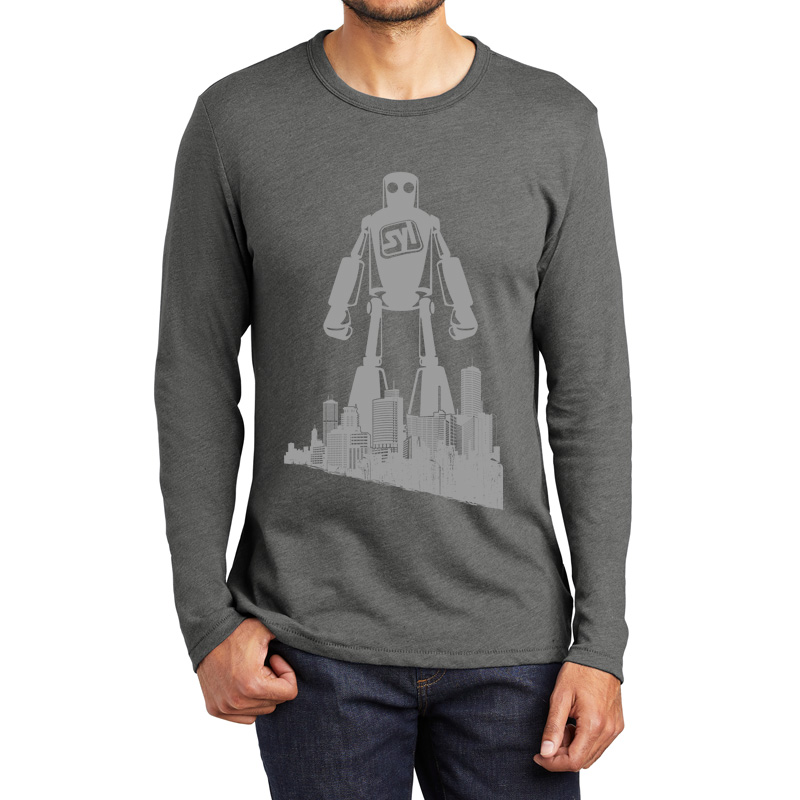 Alternative The Keeper Vintage 50/50 Long Sleeve Tee - AA5100_vintagecoal_model_front_012019
