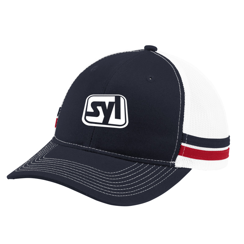 Port Authority ® Two-Stripe Snapback Trucker Cap - Show Your Logo