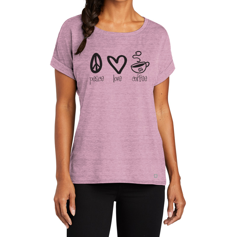 OGIO ® Ladies Luuma Cuffed Short Sleeve T-Shirt - LOG800_lilacheather_model_front_012019