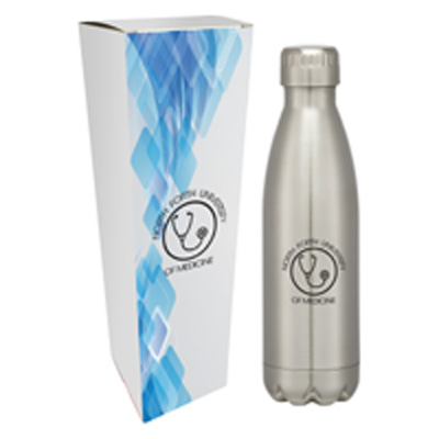 16 Oz. Swiggy Bottle With Custom Box - M0346 silver with custom box