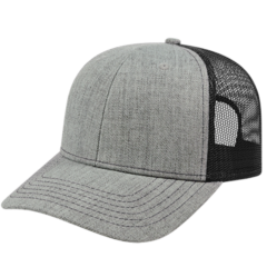 Blended Wool Acrylic with Mesh Back Cap - blendedwoolblack