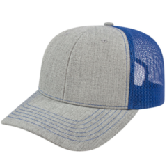 Blended Wool Acrylic with Mesh Back Cap - blendedwoolblue