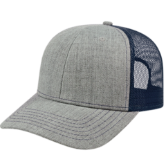 Blended Wool Acrylic with Mesh Back Cap - blendedwoolnavy