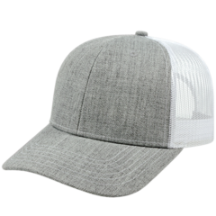 Blended Wool Acrylic with Mesh Back Cap - blendedwoolwhite