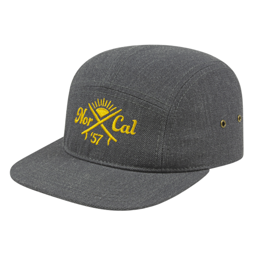 Camp Style Flat Bill Cap - i1012-logo-flat-bill-dark-heather-fr-500px