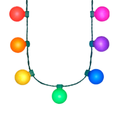 Light Globes Rainbow Party Necklace - lightglobesrainbowpartynecklace