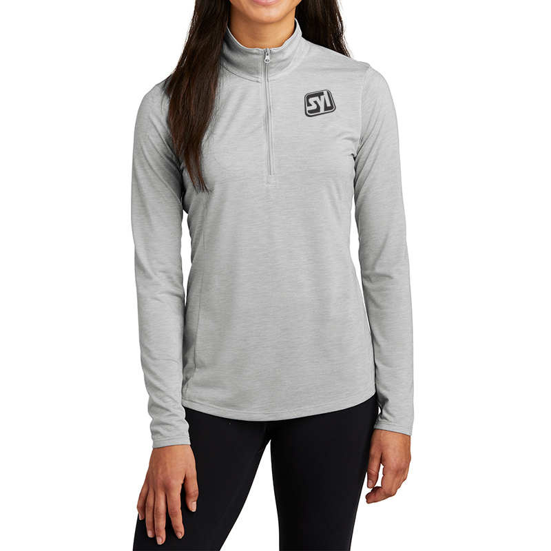 Sport-Tek® Ladies PosiCharge® Tri-Blend Wicking 1/4-Zip Pullover - main