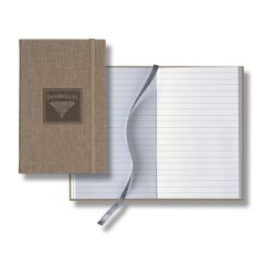 Castelli Linen Banded Pico Lined White Page Journal - n3127799