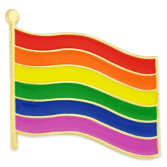 Rainbow Flag Gay Pride Pin - rainbowflaggaypridepin