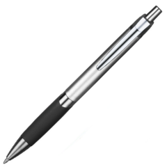 Temple Metallic Retractable Pen - templemetalllicsilverblack