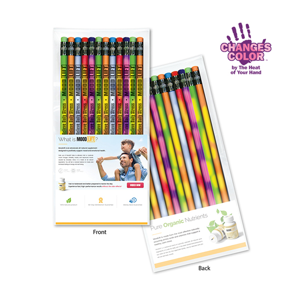 Create-A-Pack Pencil Set of 12 – Mood Pencil w/ Colored Eraser - 24504-bright-green-to-bright-yellow_2