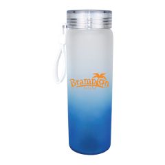 Halcyon® Frosted Glass Bottle with Screw on Lid – 20 oz - 68010-blue_3