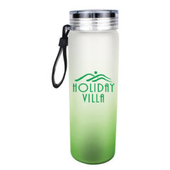 Halcyon® Frosted Glass Bottle with Screw on Lid - 20 oz