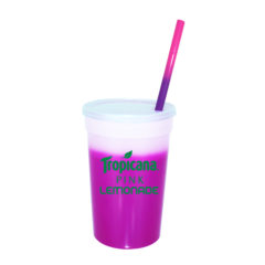 Mood™ Stadium Cup/Straw/Lid Set – 22 oz - 70922-frosted-to-pink_1