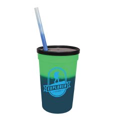 Mood™ Stadium Cup/Straw/Lid Set – 22 oz - 70922-green-to-blue 1
