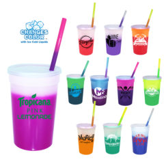 Mood™ Stadium Cup/Straw/Lid Set – 22 oz - 70922-orange-to-tropical-red_4