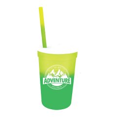 Mood™ Stadium Cup/Straw/Lid Set – 22 oz - 70922-yellow-to-green