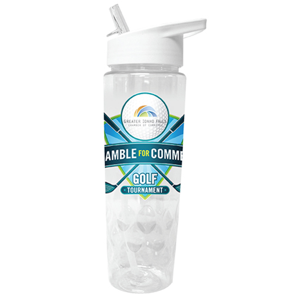 Poly-Saver PET Bottle with Straw Cap – 24 oz - 80-68924-clear