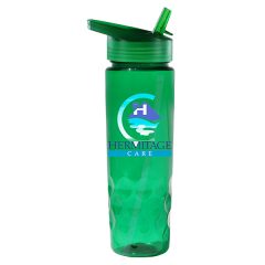 Poly-Saver PET Bottle with Straw Cap – 24 oz - 80-68924-translucent-green_1