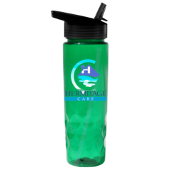 Poly-Saver PET Bottle with Straw Cap – 24 oz - 80-68924-transparent-green
