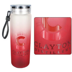 Halcyon® Frosted Glass Bottle with Screw on Lid – 20 oz - 81-68010-red_1