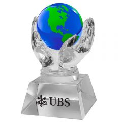 Crystal Hand Awards - C-1392G-Blue-Globe-with-Green-land_1024x1024