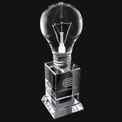 Crystal Light Bulb Tall Trophy - C-2045