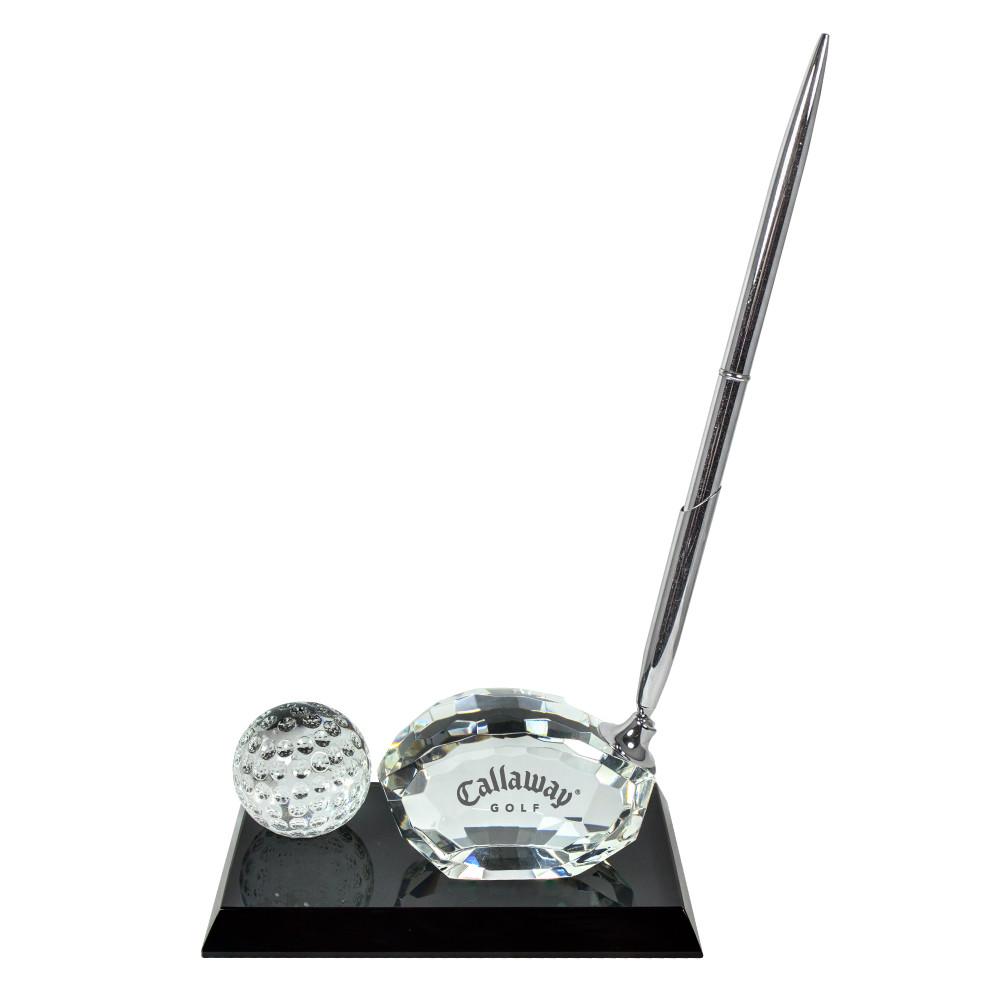 Crystal Golfball and Club Pen Set - C-2061A