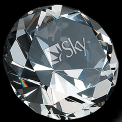 Crystal Diamond Paperweight - crystaldiamondpaperweightclear