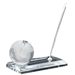 Crystal Pen Stand Sets - globecrystalpenstandset