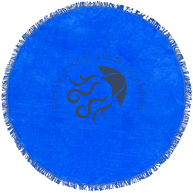 Round Beach Towel - roundtowelblue