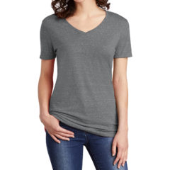 JERZEES® Ladies Snow Heather Jersey V-Neck T-Shirt - 10135-Charcoal-1-88WVCharcoalModelFront-1200W