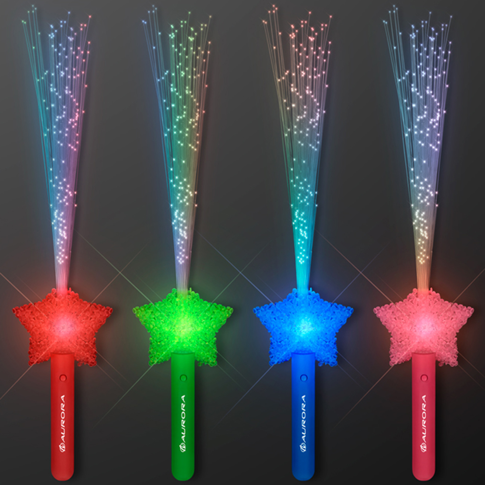 LED Shooting Star Sparkling Fiber Optic Wand - 12310_ast_star_fiber_wand_frontv1_750_1
