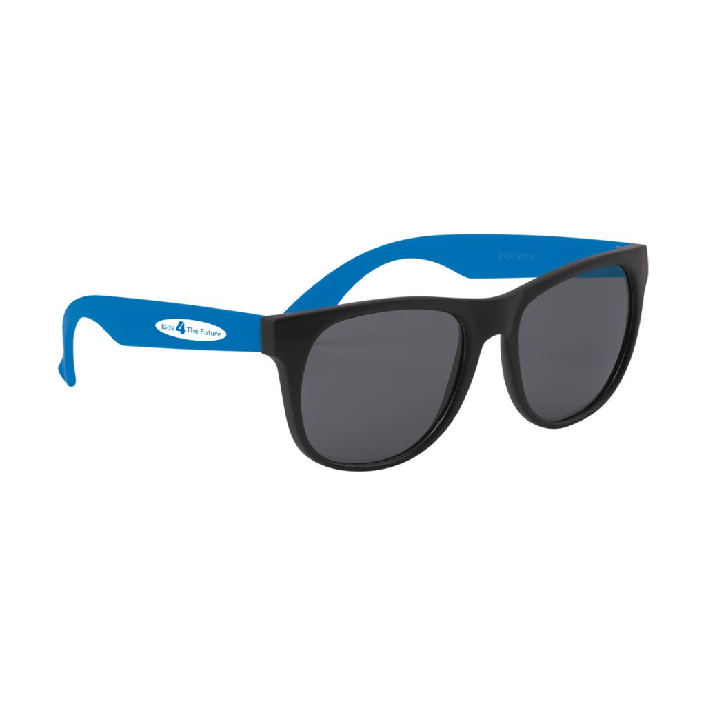 Youth Rubberized Sunglasses - 3999_BLU_Silkscreen