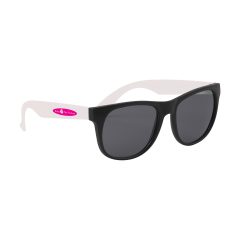 Youth Rubberized Sunglasses - 3999_WHT_Silkscreen