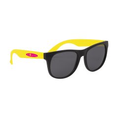Youth Rubberized Sunglasses - 3999_YEL_Silkscreen