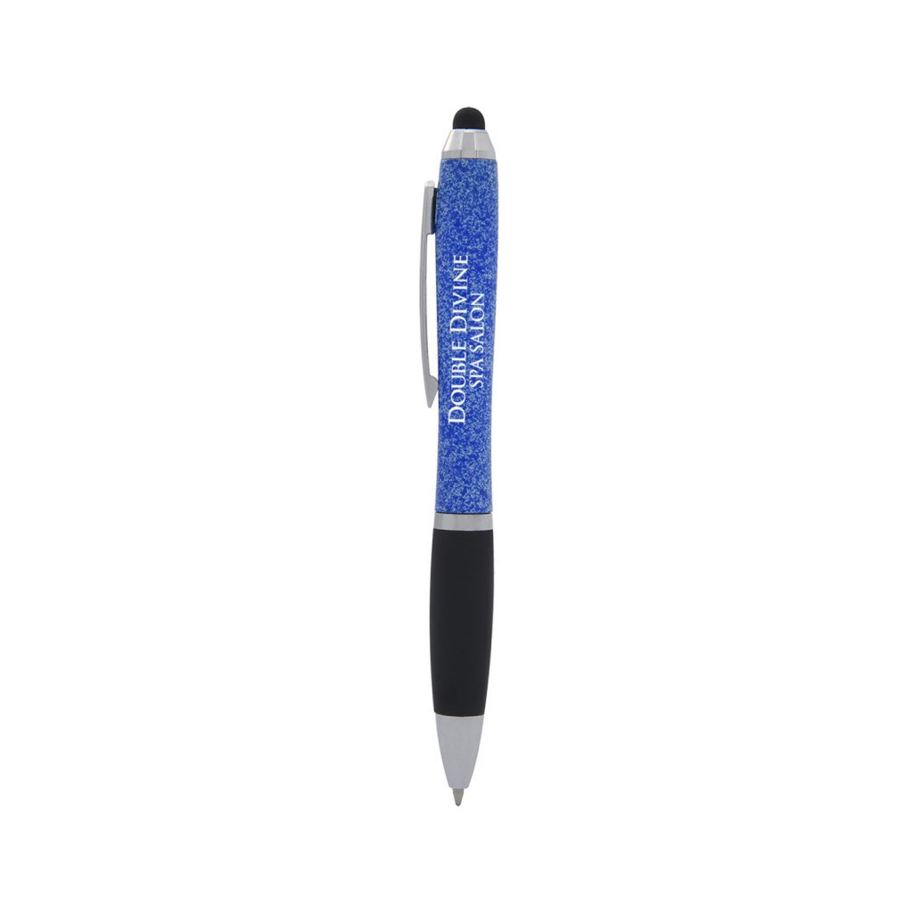 Brentwood Speckled Stylus Pen - 529_BLU_Silkscreen